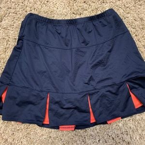 Tail Navy & Coral Tennis Skirt w/ Attached Shorts
